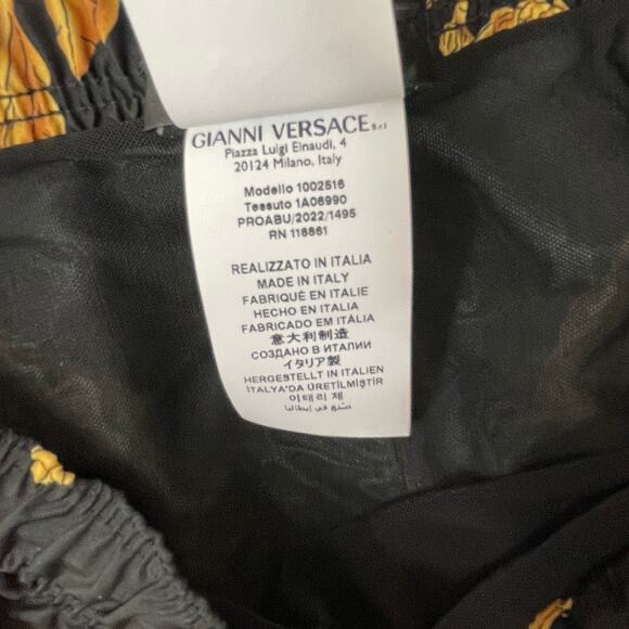 Versace Black and Gold Swim Trunks - Picture 9 of 11